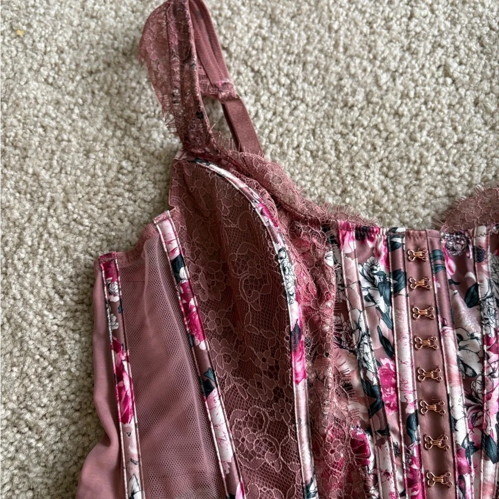 NWT Victoria’s Secret Dream Y2K Angels Corset Bustier Lace floral fairy large